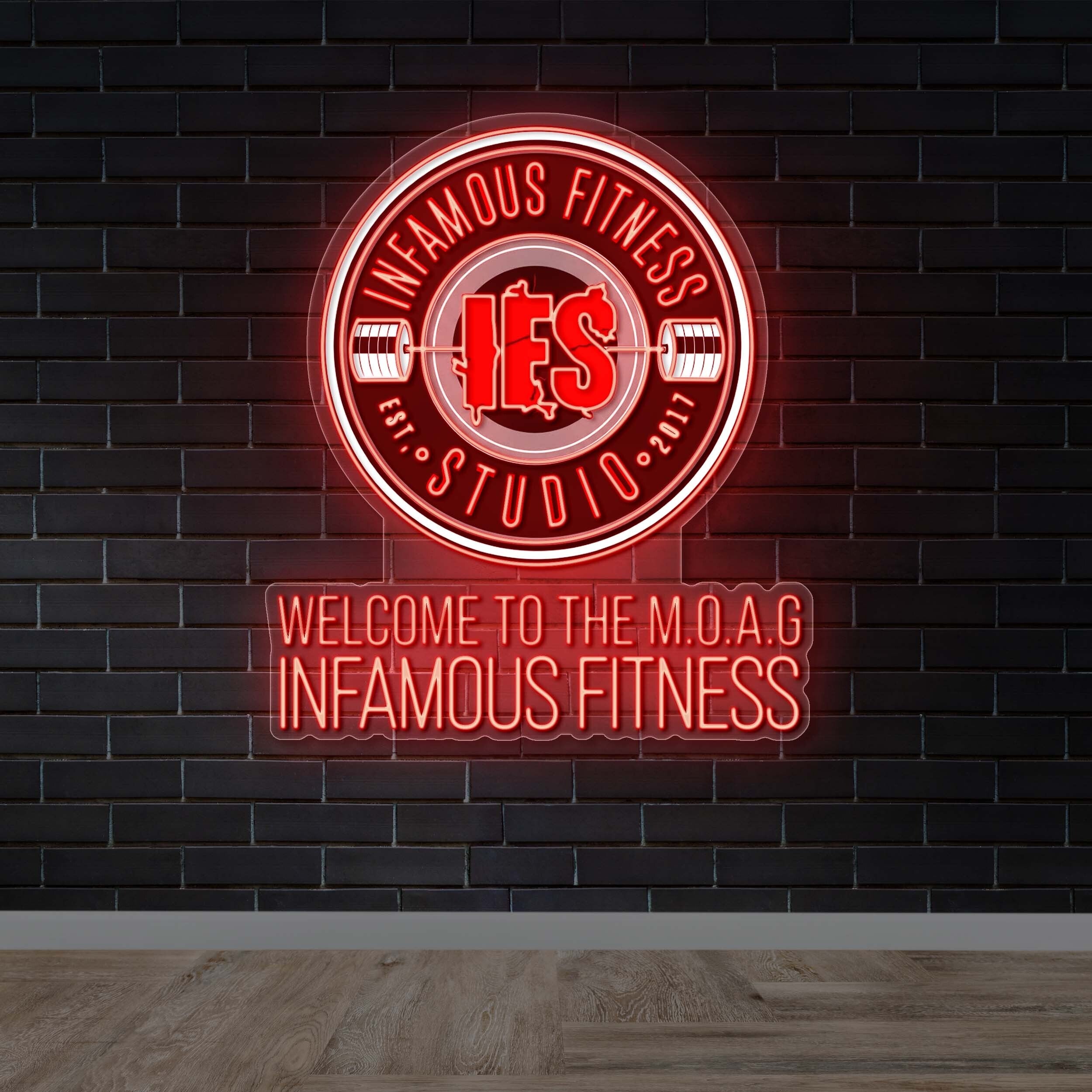 Infamous fitness studio - Premium Neon Artwork