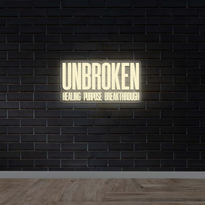 UNBROKEN | TEXT ONLY - Premium Neon Artwork