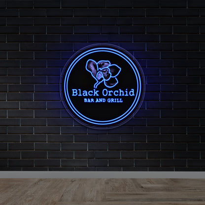 BLACK ORCHID - Premium Neon Artwork