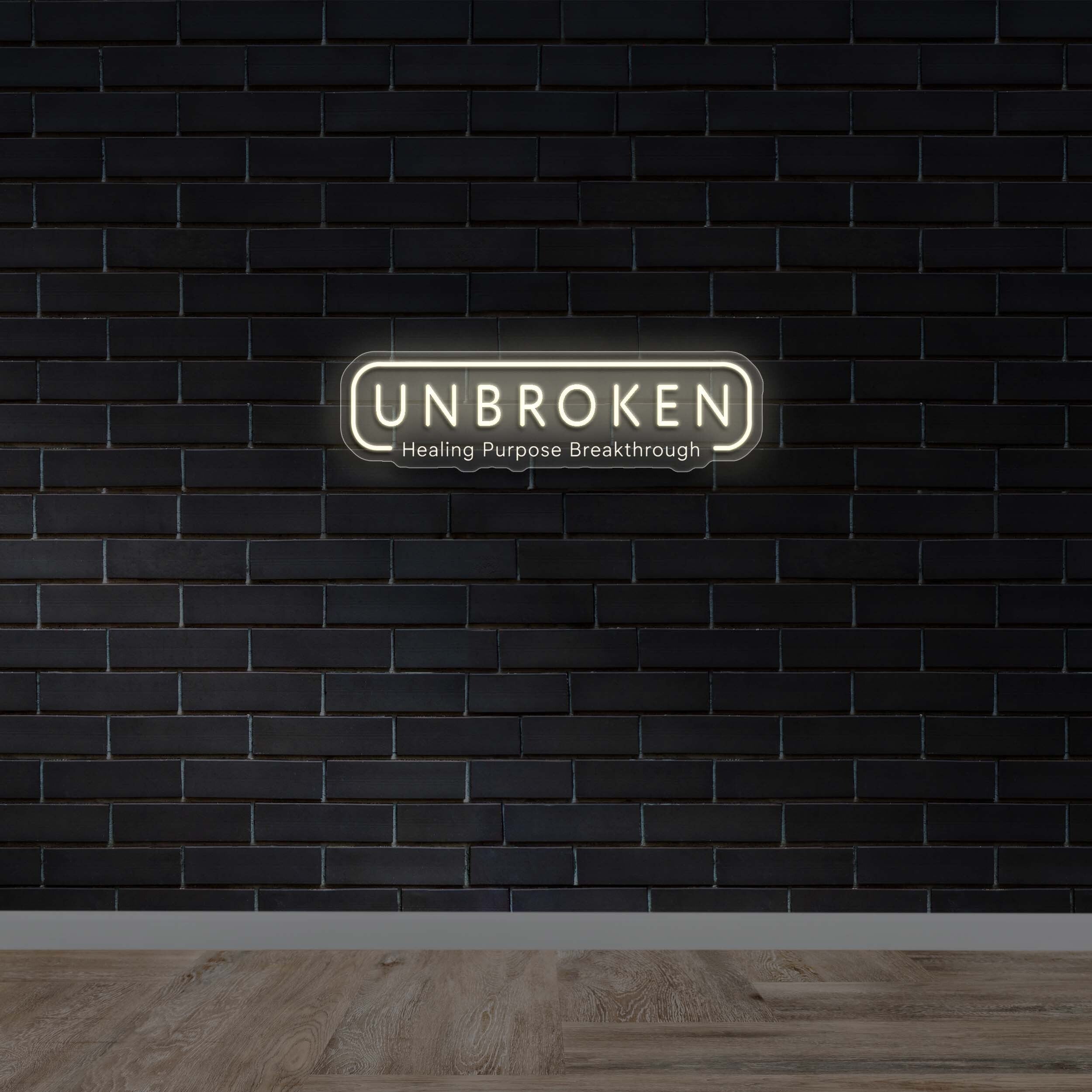 UNBROKEN | TEXT ONLY (version 2) - Premium Neon Artwork