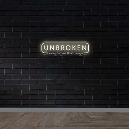 UNBROKEN | TEXT ONLY (version 2) - Premium Neon Artwork