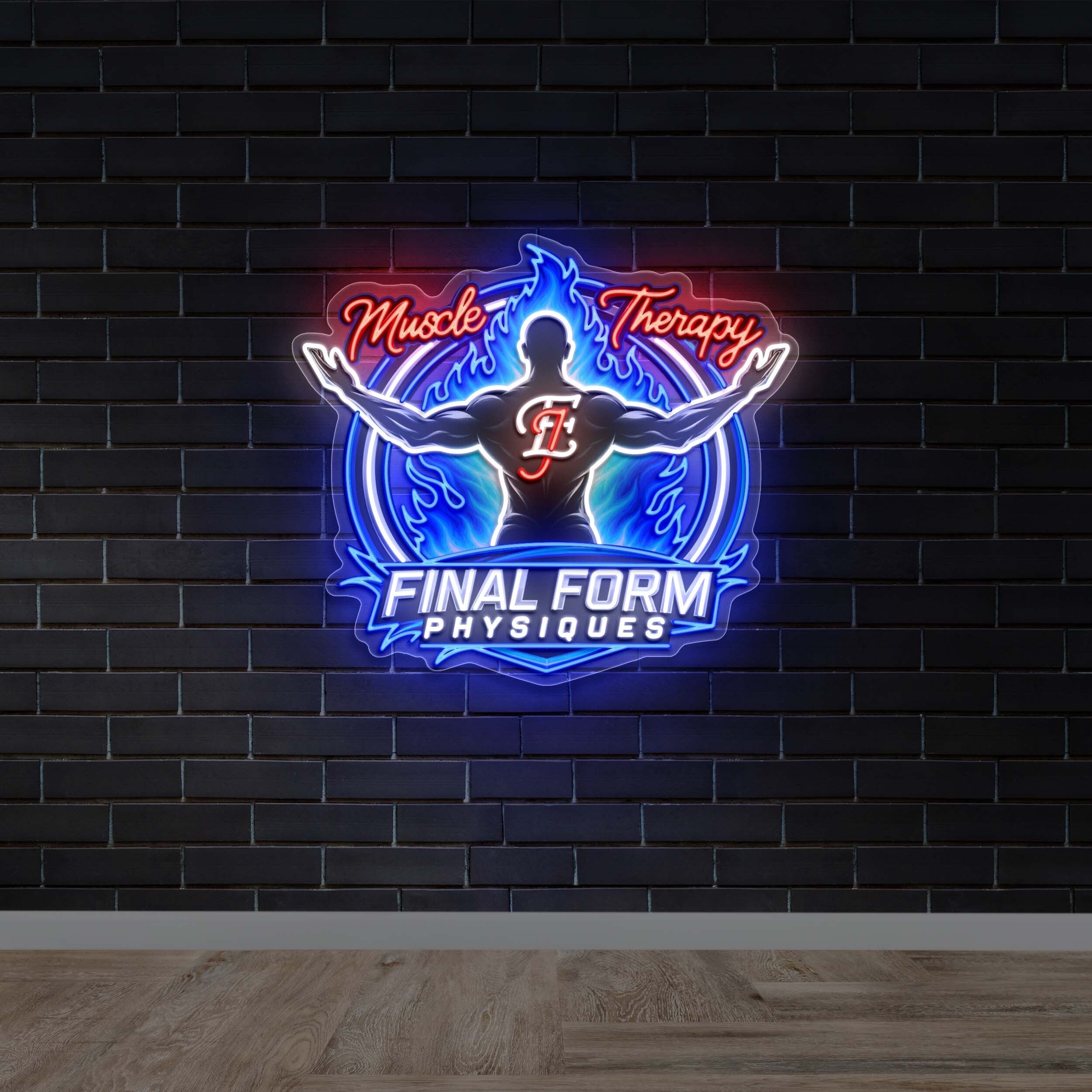 Final Form Physiques Muscle Therapy - Premium Neon Artwork
