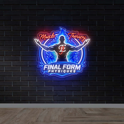 Final Form Physiques Muscle Therapy - Premium Neon Artwork