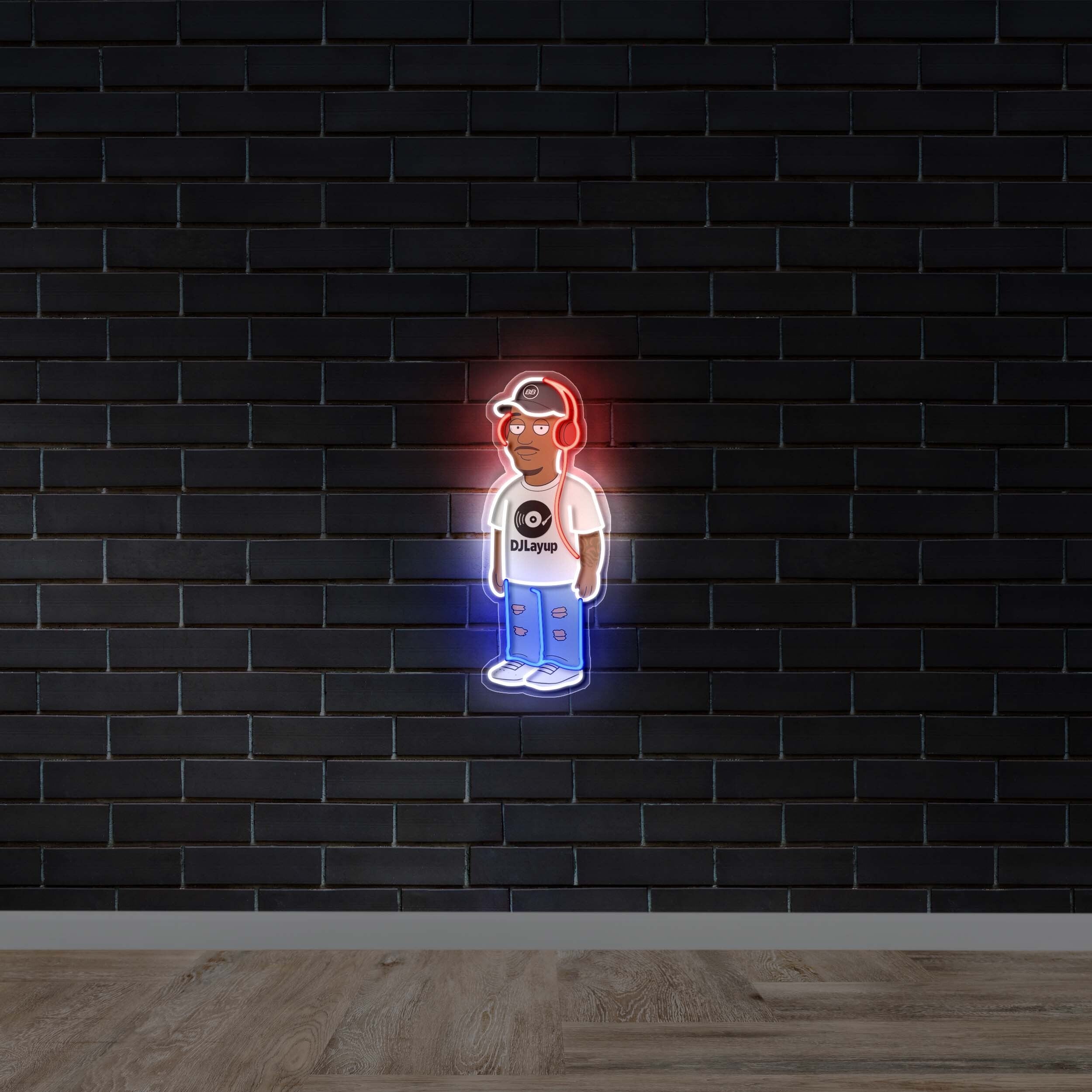 DJ Layup - Premium Neon Artwork