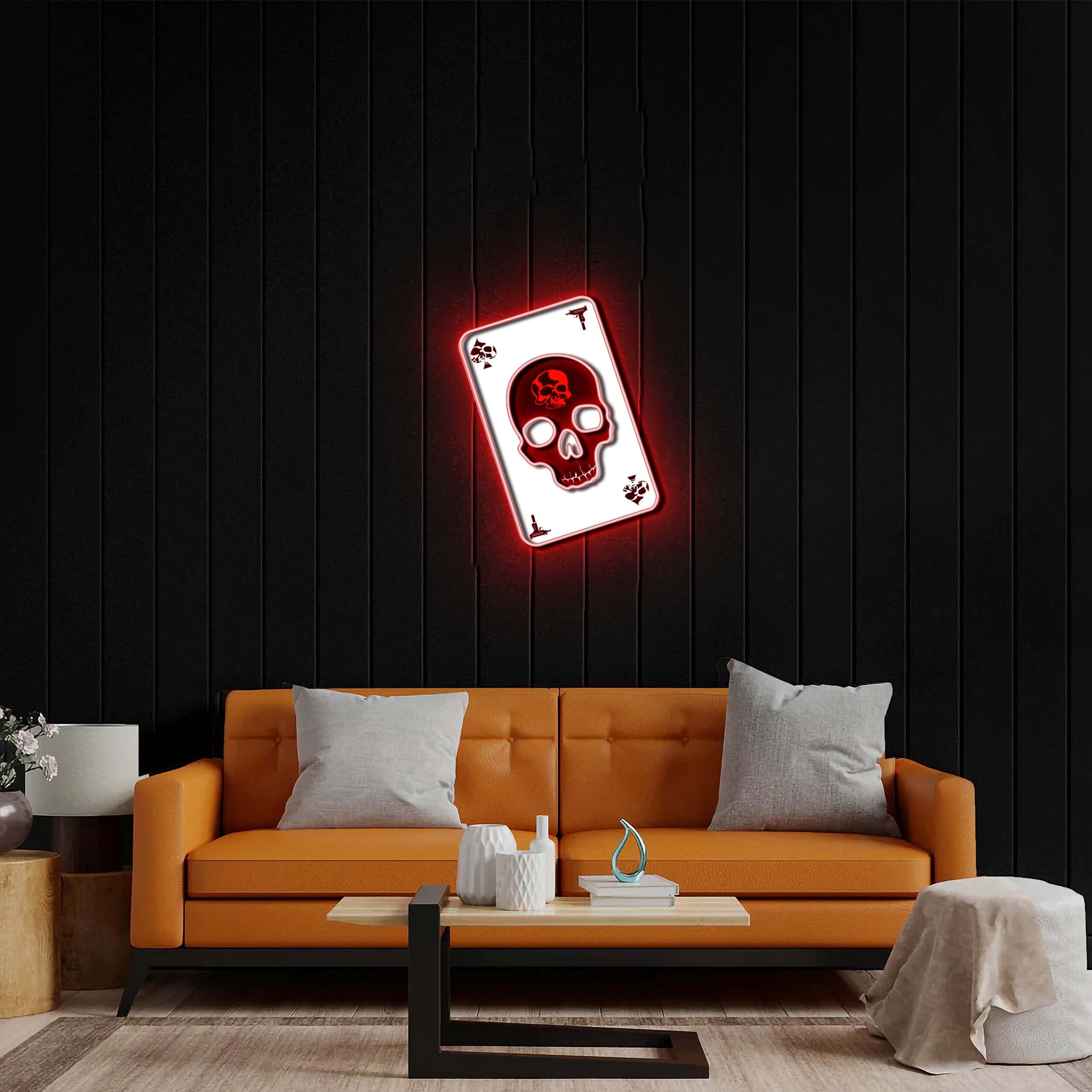 Skull Ace - Premium Neon Artwork