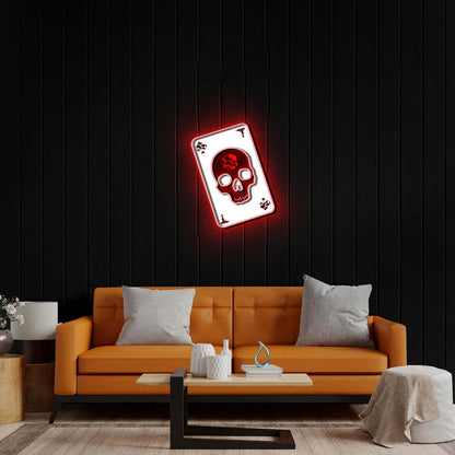 Skull Ace - Premium Neon Artwork