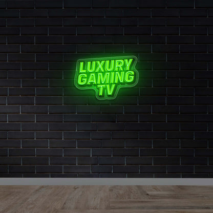 Luxury Gaming TV – Premium Neon Artwork