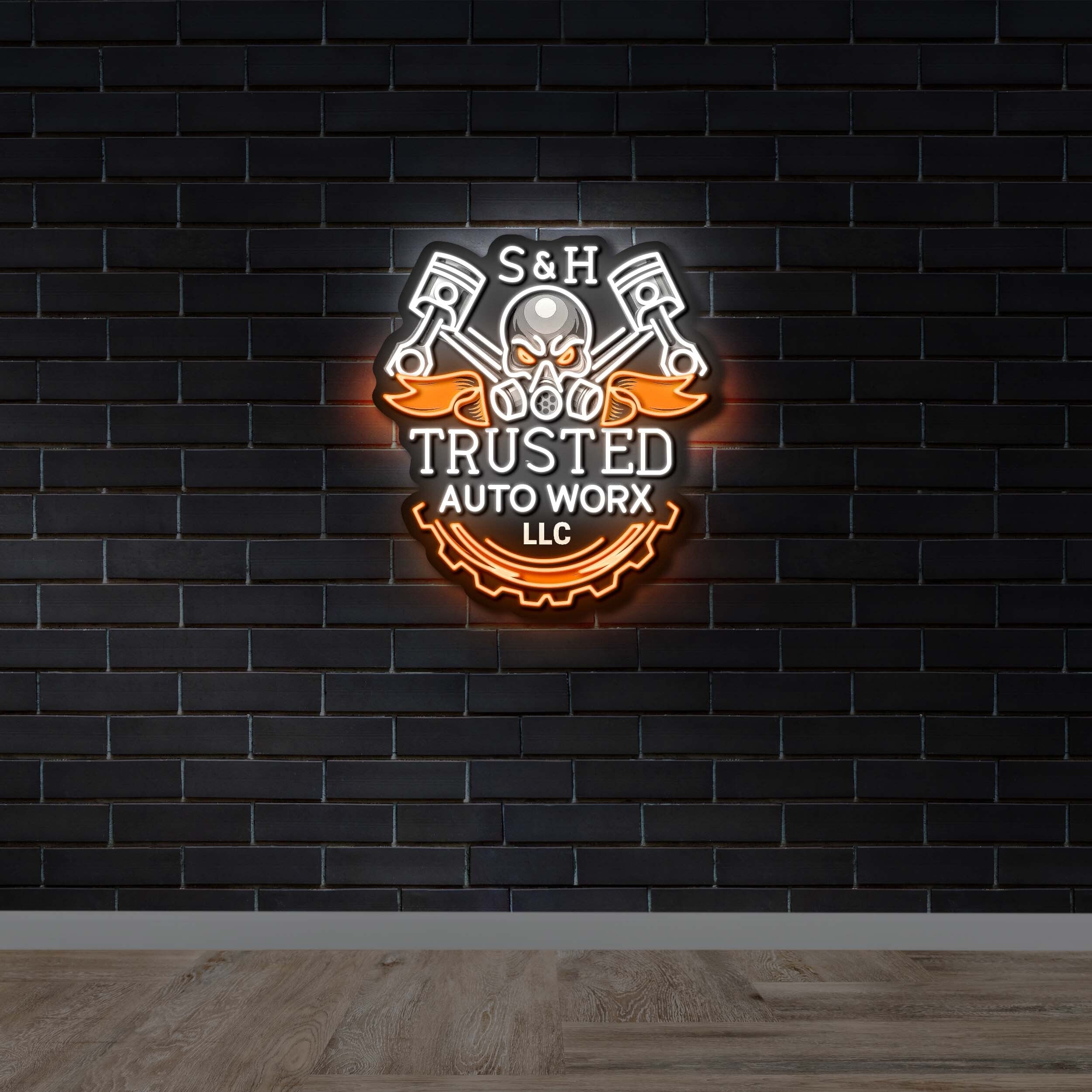 S&H Trusted Auto Worx LLC - Premium Neon Artwork