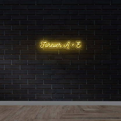 Forever A + E - Premium Neon Artwork