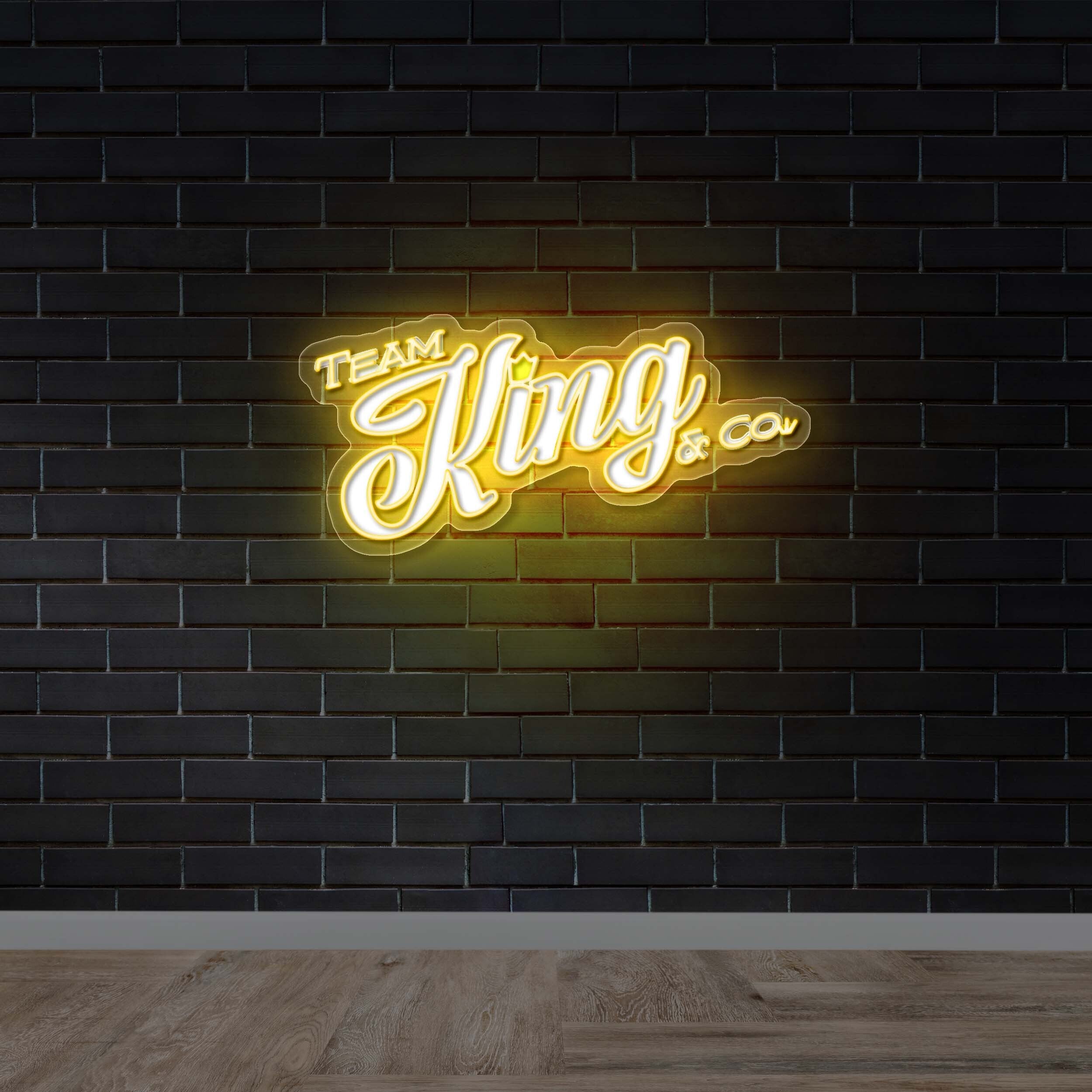 TEAM KING & CO. | Text Only - Premium Neon Artwork