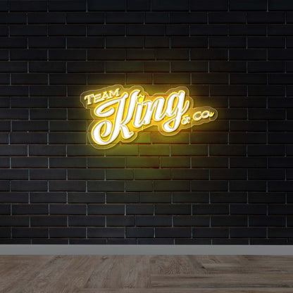 TEAM KING & CO. | Text Only - Premium Neon Artwork