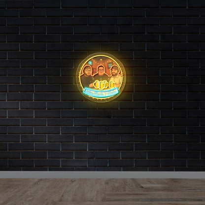 DRINKS WITH MY FRIENDS - Premium Neon Artwork