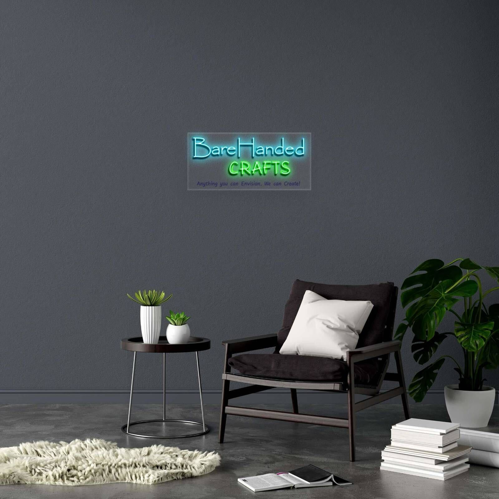 Bare Handed CRAFTS - Premium Neon Artwork