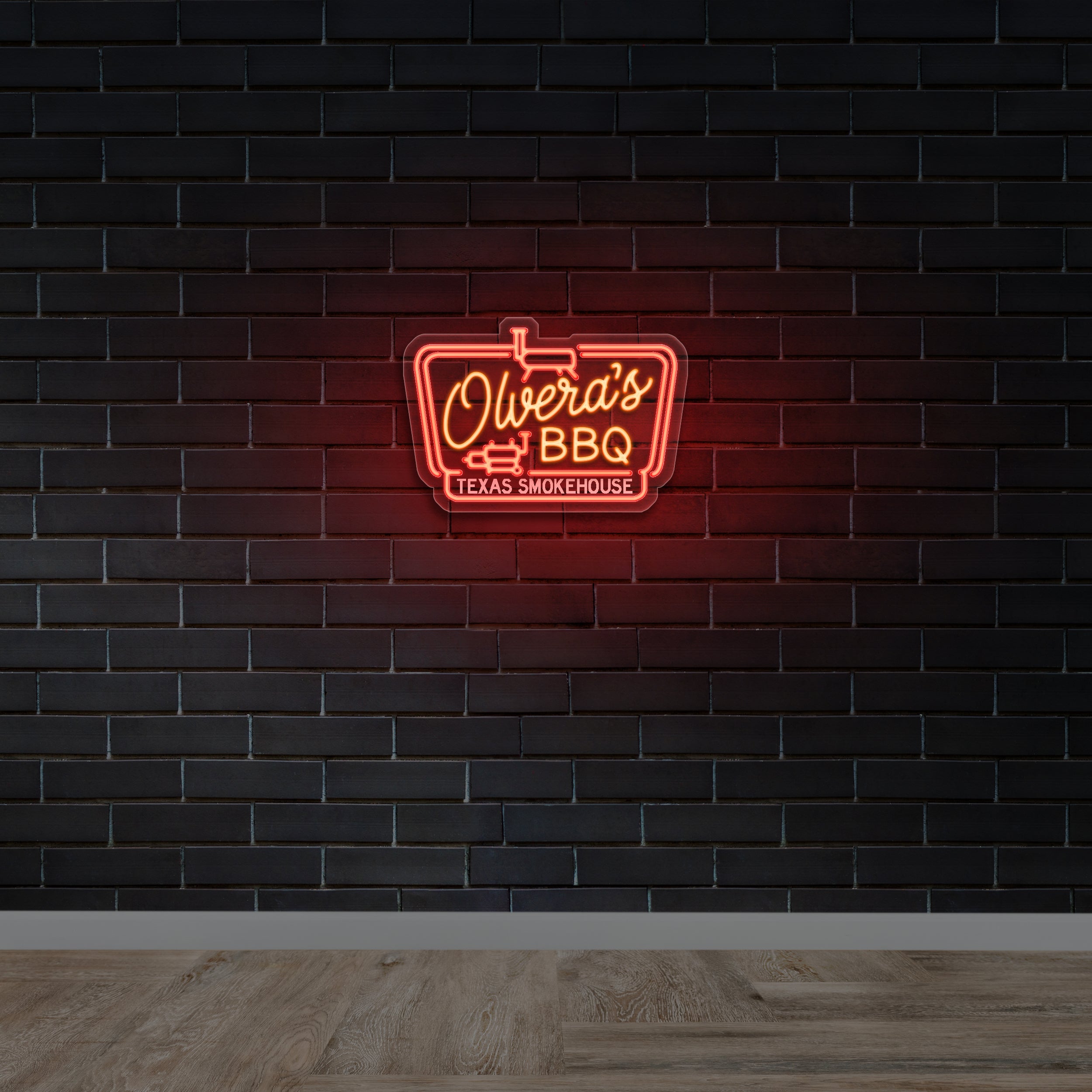Olvera's BBQ - Premium Neon Artwork