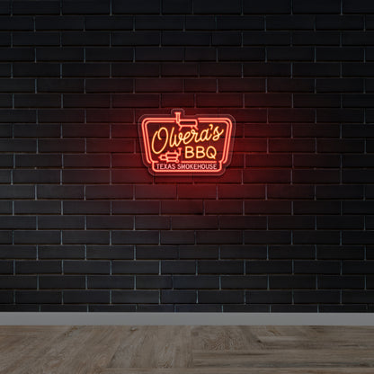 Olvera's BBQ - Premium Neon Artwork
