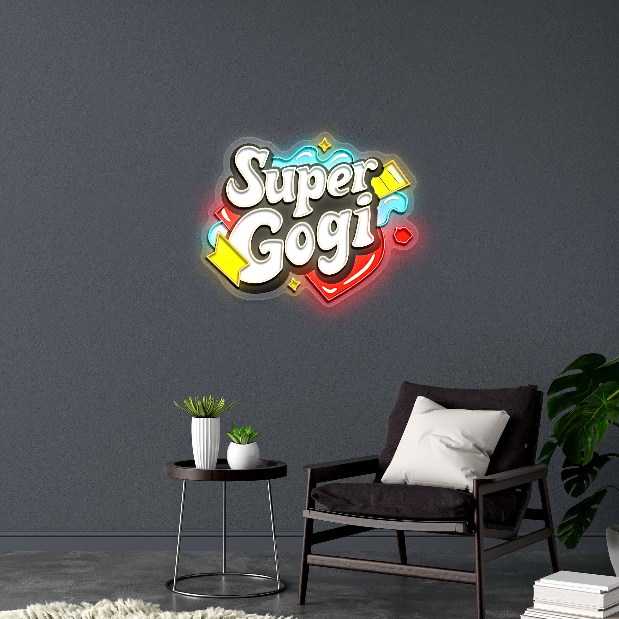 Super Gogi - Premium Neon Artwork