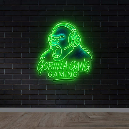 Gorilla Gang Gaming – Premium Neon Artwork