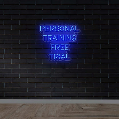 Personal Training Free Trial - Premium Neon Artwork