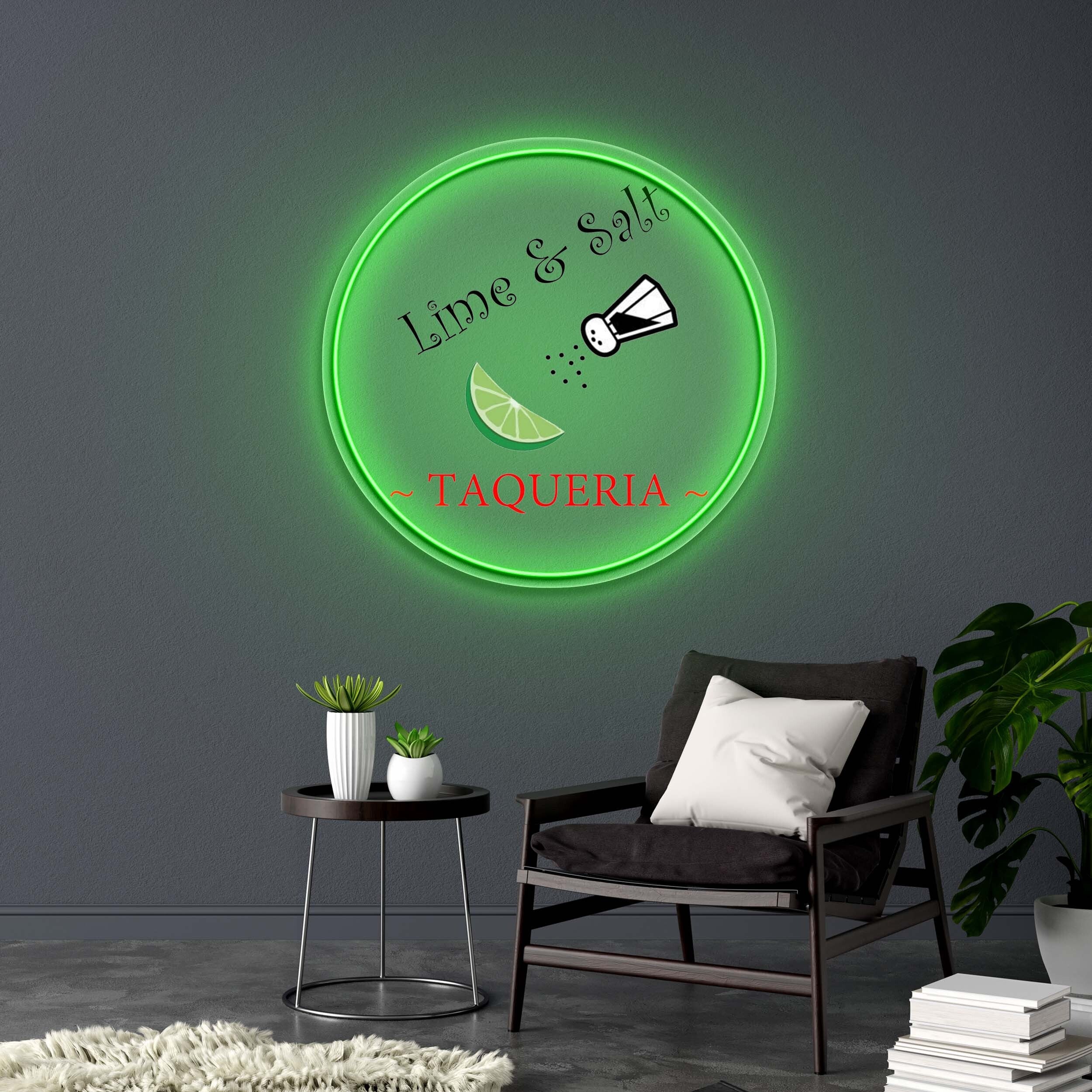 Lime & Salt Taqueria | Backlit Version - Premium Neon Artwork