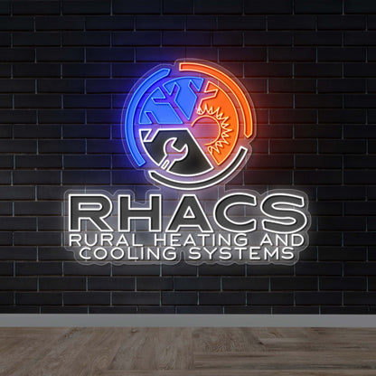 RHACS Rural Heating and Cooling Systems - Premium Neon Artwork