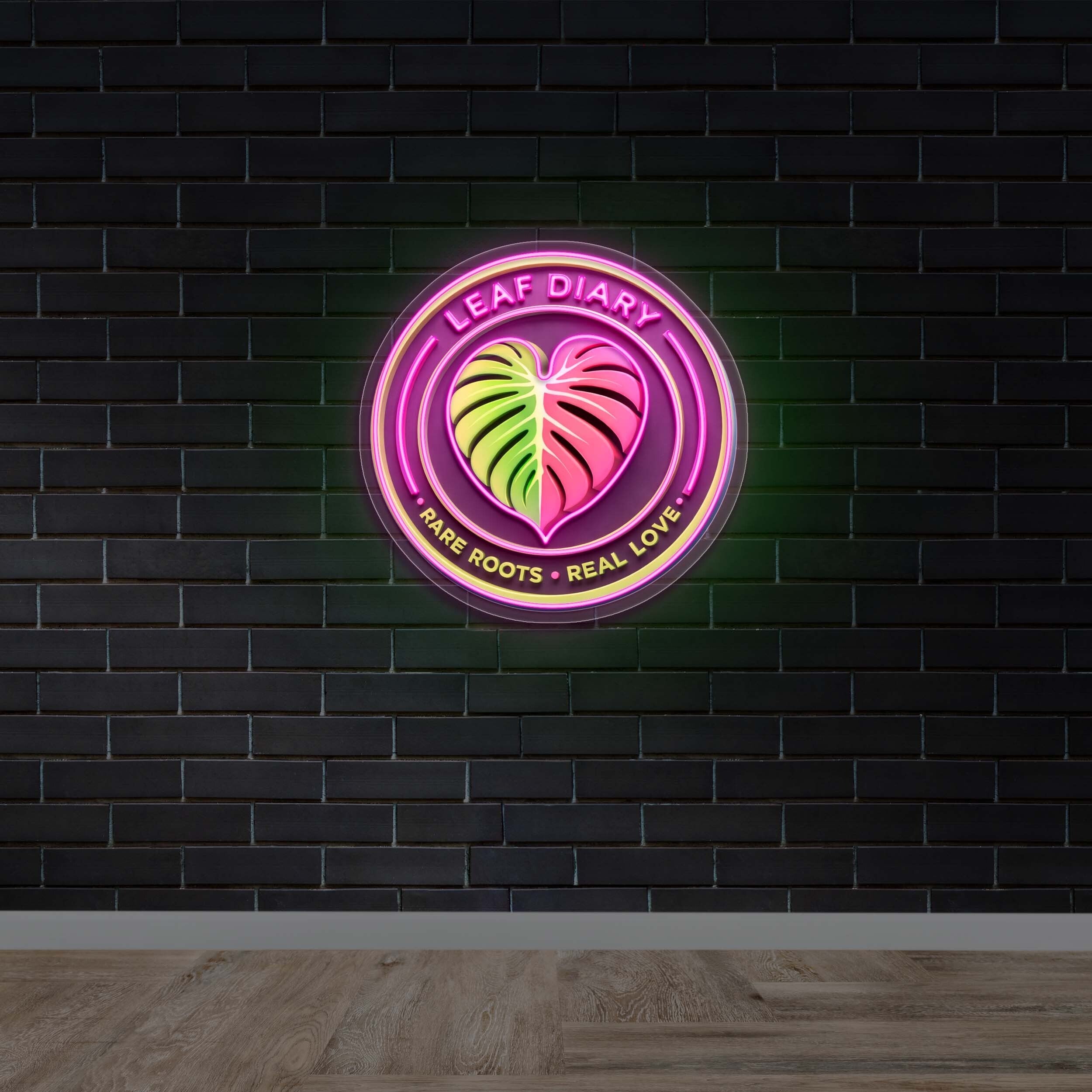LEAF DIARY - Premium Neon Artwork