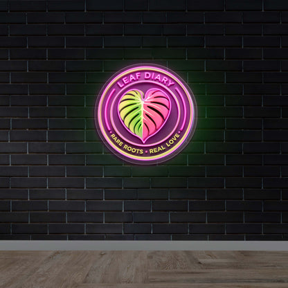 LEAF DIARY - Premium Neon Artwork