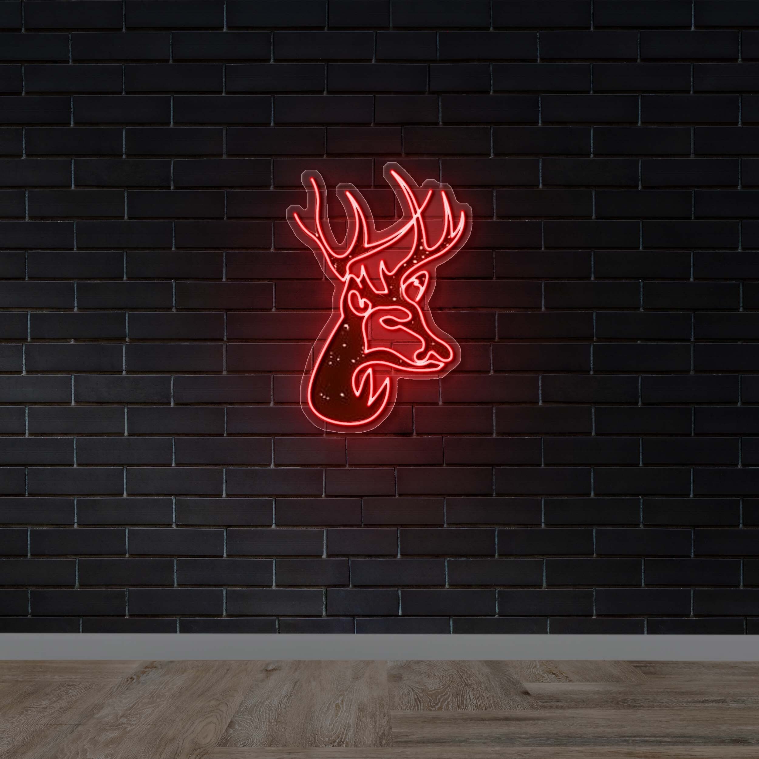 Red Stag - Premium Neon Artwork