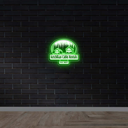 KETCHIKAN CABIN RENTALS - Premium Neon Artwork