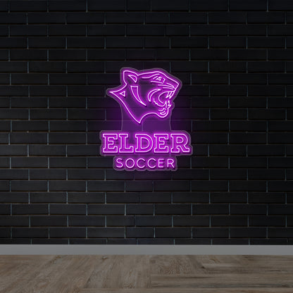ELDER SOCCER - Premium Neon Artwork