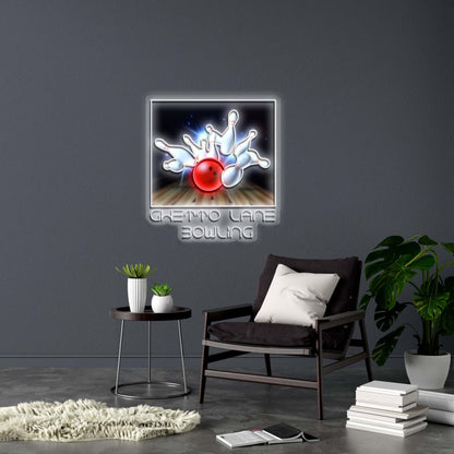 GHETTO LANE BOWLiNG - Premium Neon Artwork