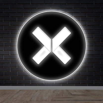 X - Premium Neon Artwork