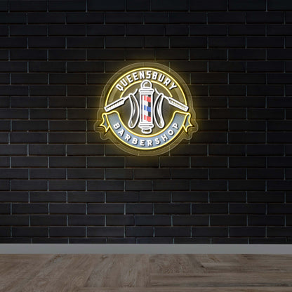 QUEENSBURY BARBERSHOP - Premium Neon Artwork