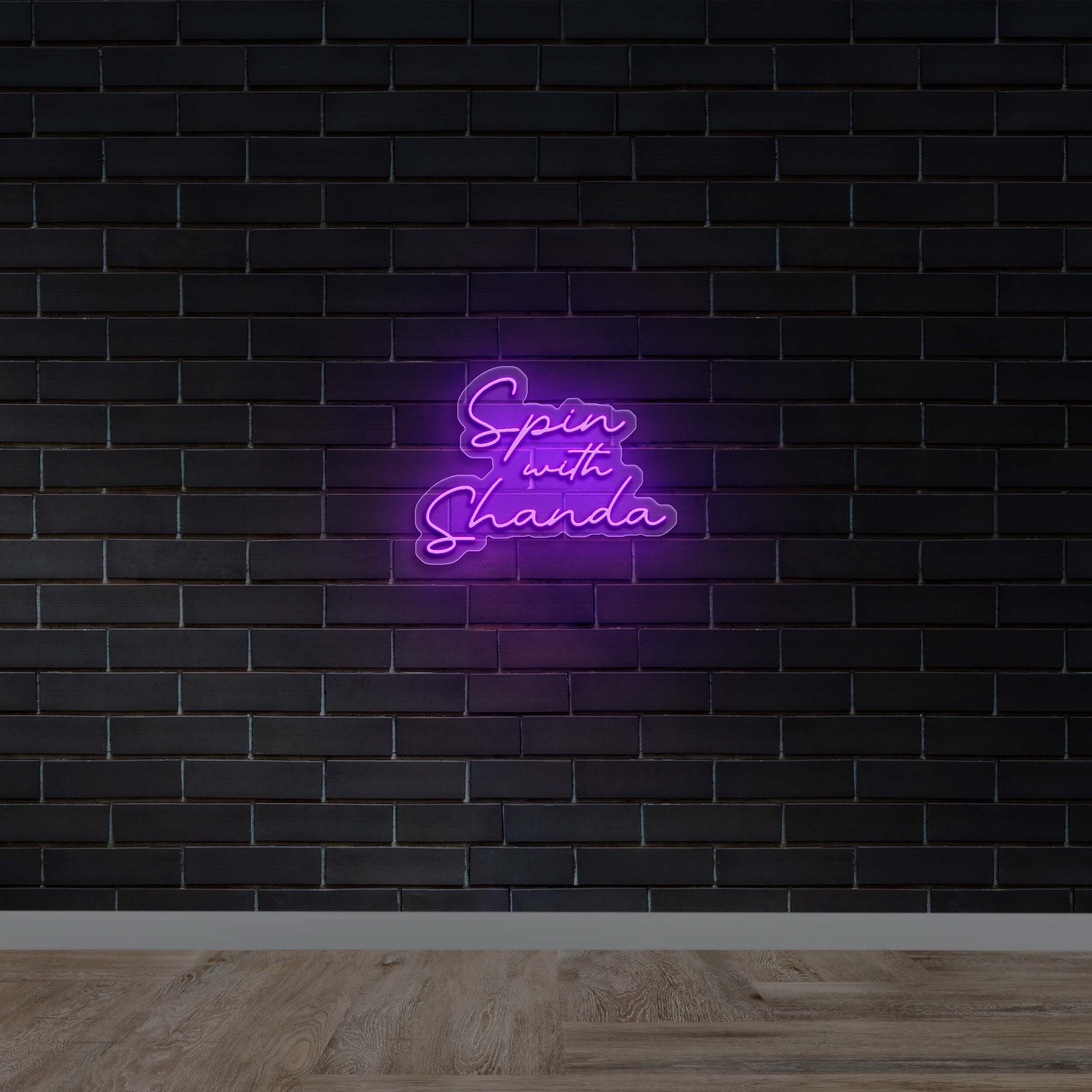Spin with Shanda - Premium Neon Artwork