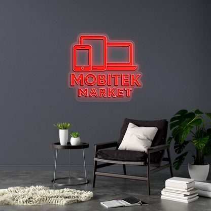 MOBITEK MARKET - Premium Neon Artwork