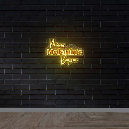 Miss Melanin's Keeper - Premium Neon Artwork