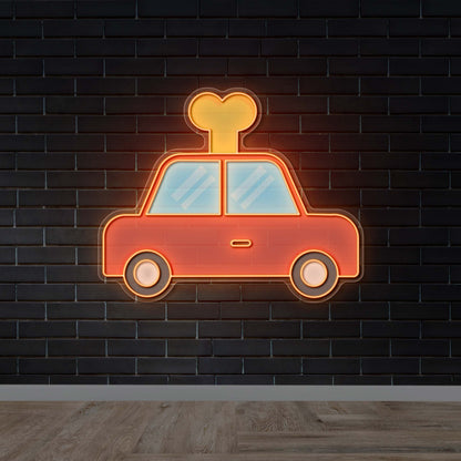 Delivery Car Icon - Premium Neon Artwork