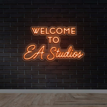 WELCOME TO EA STUDIOS - Premium Neon Artwork