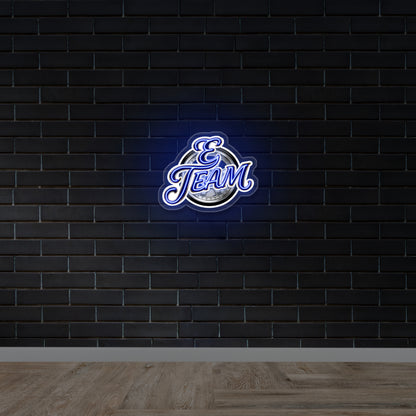 E Team - Premium Neon Artwork