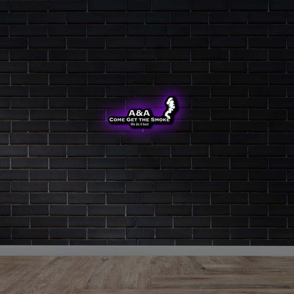 A&A Come Get The Smoke  - Premium Neon Artwork