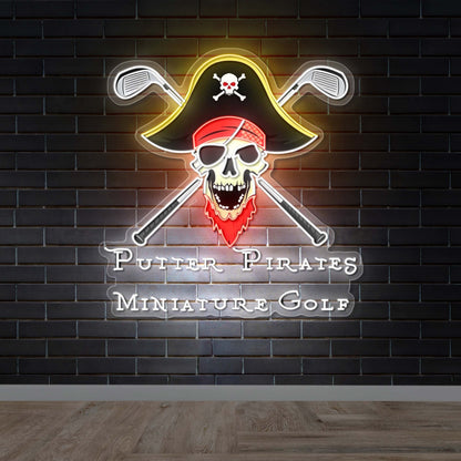 Putter Pirates Miniature Golf - Premium Neon Artwork