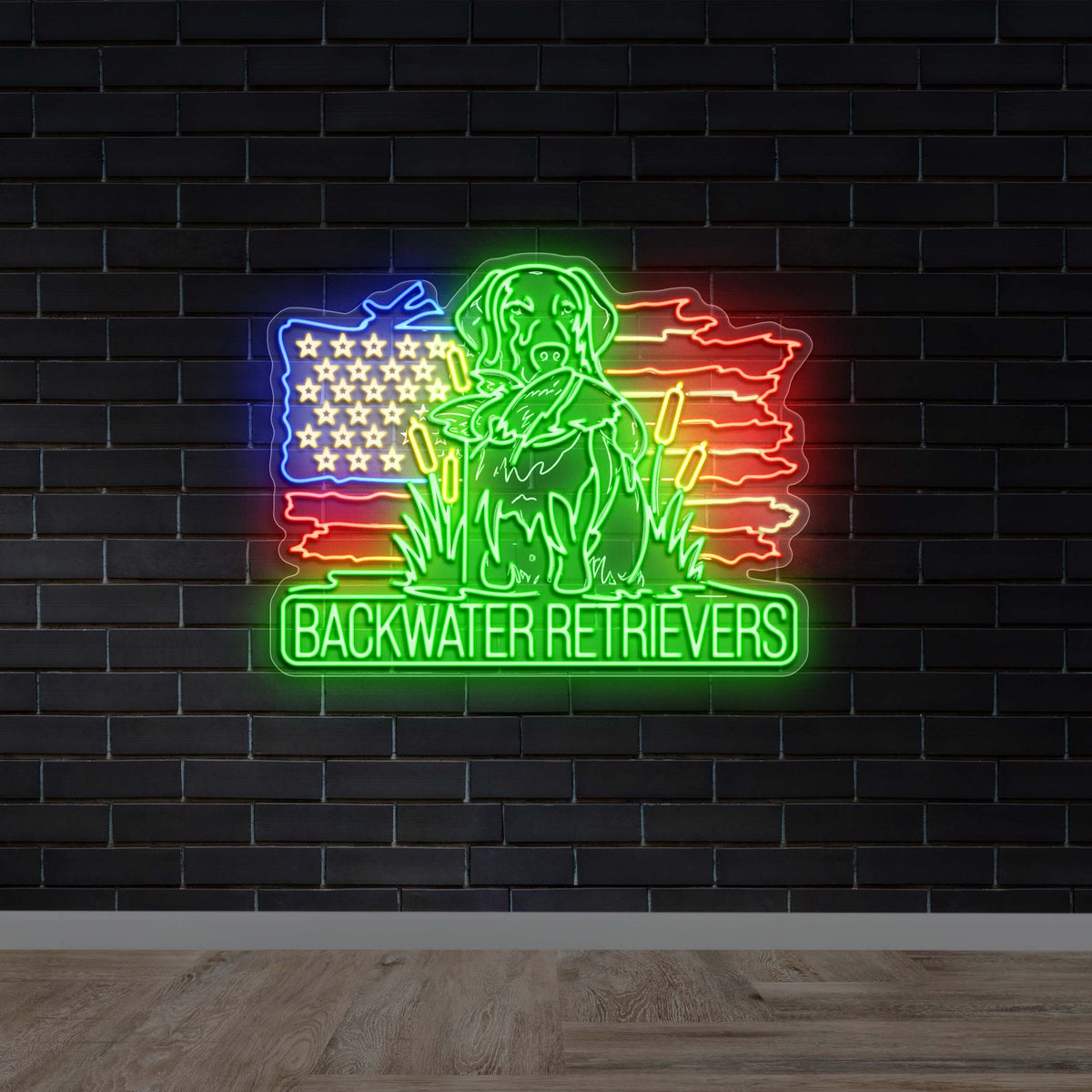 Backwater Retrievers - Premium Neon Artwork