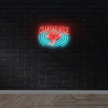CRAWDAD HOLE - Premium Neon Artwork