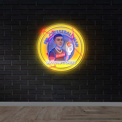 MR. CHEESEBALL MAN - Premium Neon Artwork