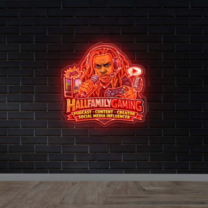 HALLFAMILYGAMING - Premium Neon Artwork