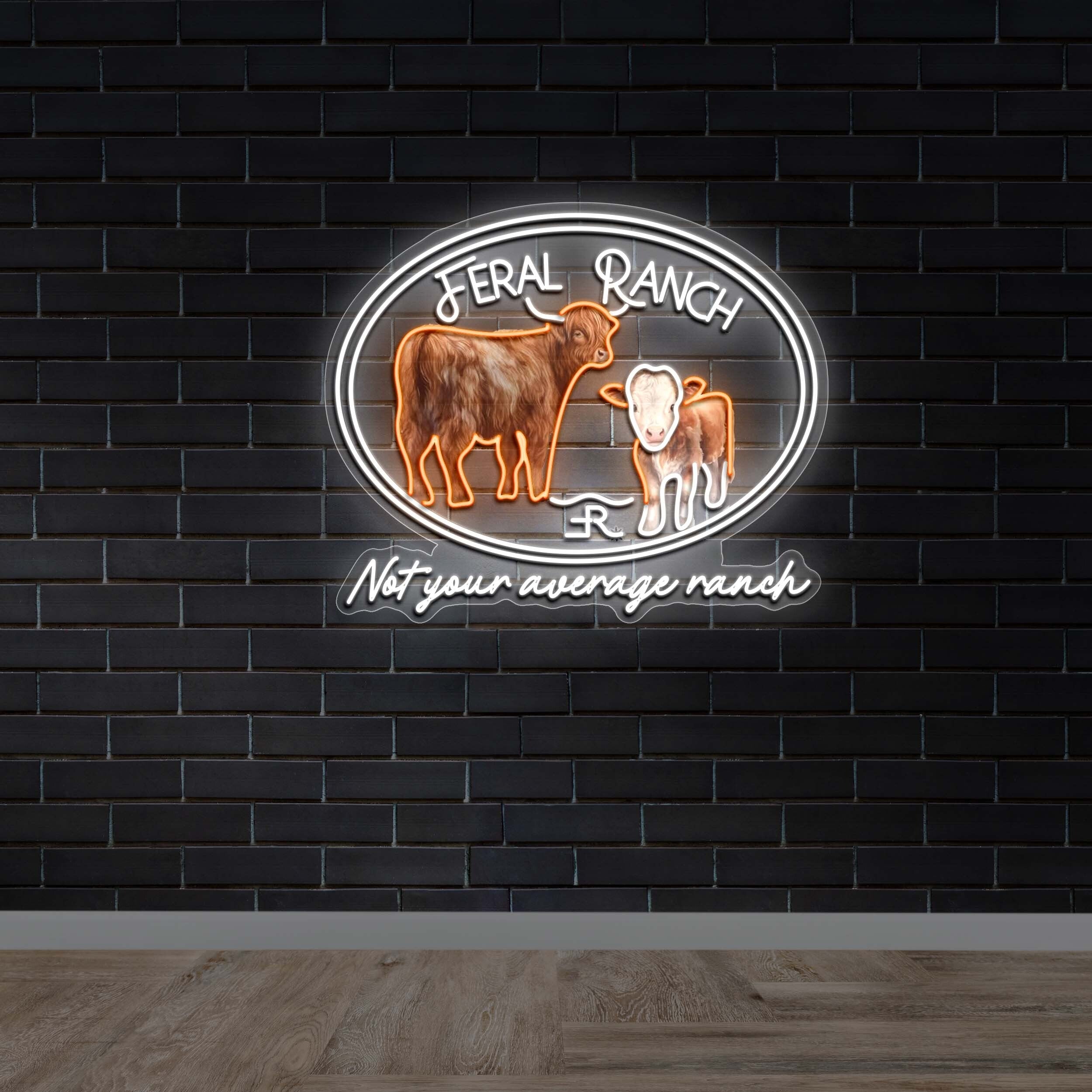Blue Neon Ranch Feral Ranch - Premium Neon Artwork – Neon Designs