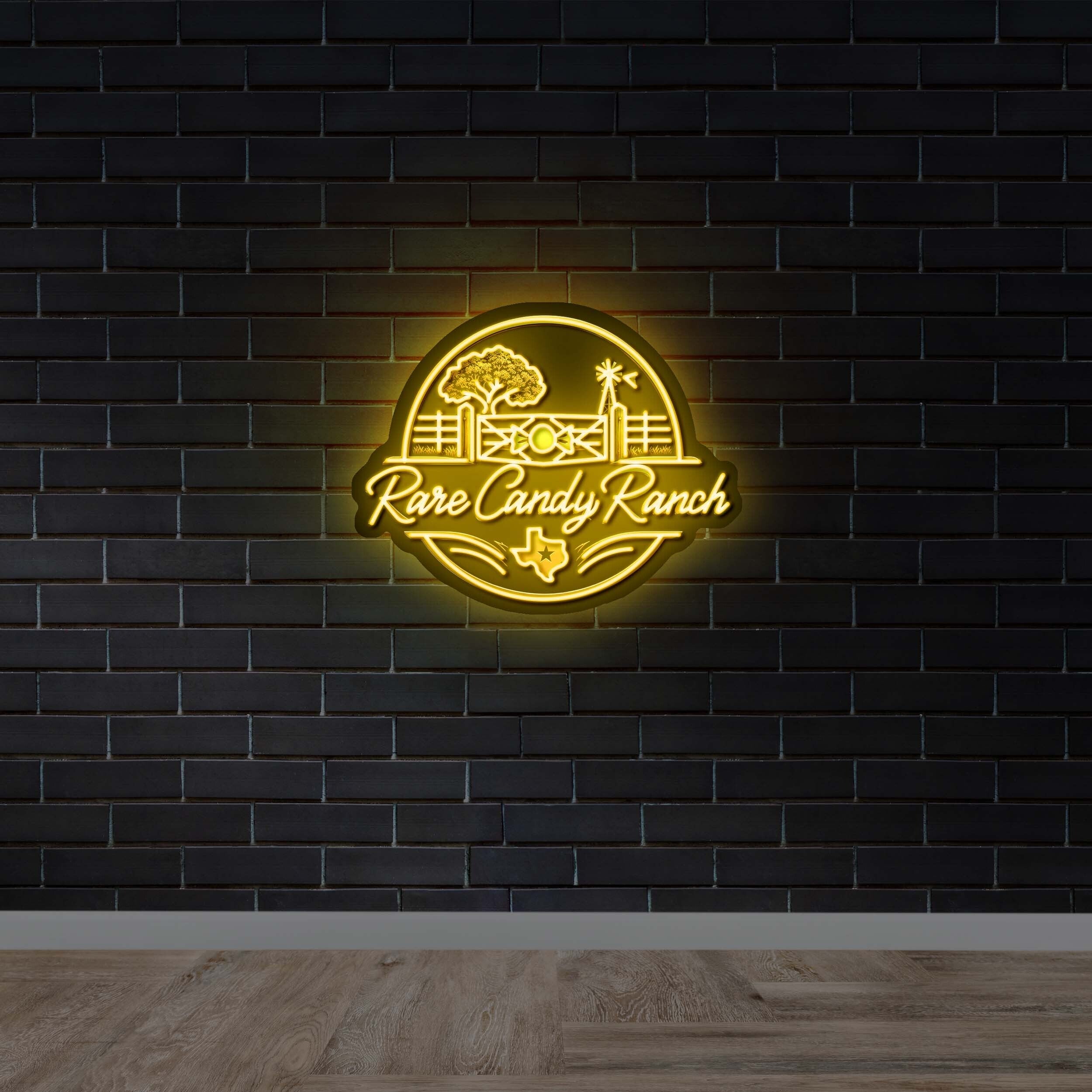RARE CANDY RANCH | Black backing - Premium Neon Artwork