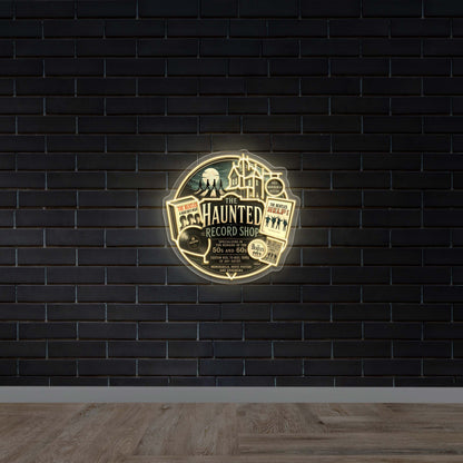The Haunted Record Shop - Premium Neon Artwork