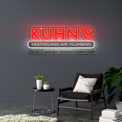 KUHN'S HEATING AND AIR-PLUMBING - Premium Neon Artwork