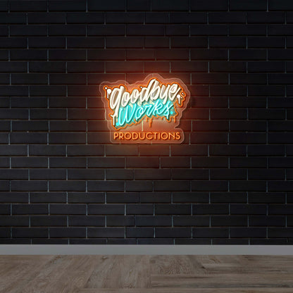 Goodbye Works Productions - Premium Neon Artwork