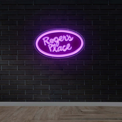 Roger’s Place Circle Sign - Premium Neon Artwork